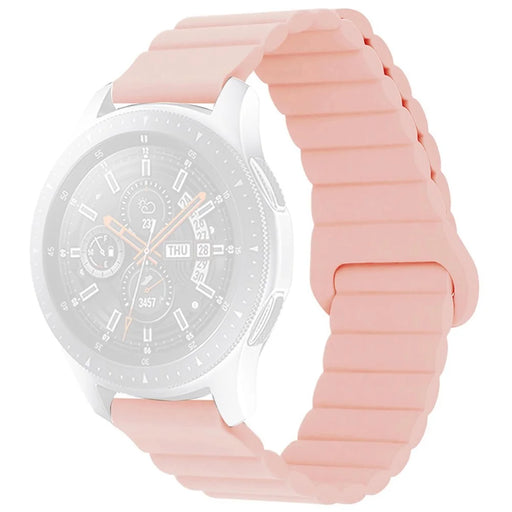For Haylou LS02 / RS4 / RS4 Plus / Huawei Watch GT 3 Pro 43mm, Silicone Watchband 20mm Universal Magnetic Watch Strap - Pink - 1