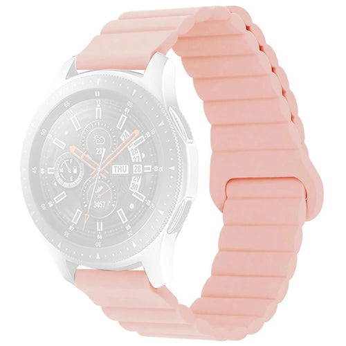 For Haylou RT / RT2 / GST / GS / RS3 / Huawei Watch 3 / Xiaomi Watch S1 / S1 Active, Magnetic Watch Band 22mm Universal Silicone Wrist Strap - Pink - 1