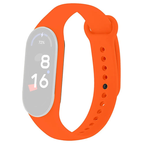 JUNSUNMAY For Xiaomi Mi Band 5 / 6 / 7 TPU Watch Band Quick Release Wrist Strap for Sports Watch Replacement Accessories - Orange - 1