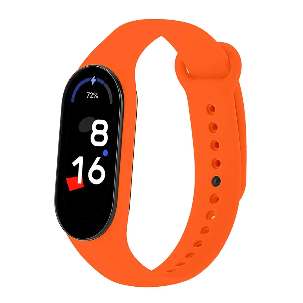 JUNSUNMAY For Xiaomi Mi Band 5 / 6 / 7 TPU Watch Band Quick Release Wrist Strap for Sports Watch Replacement Accessories - Orange - 2