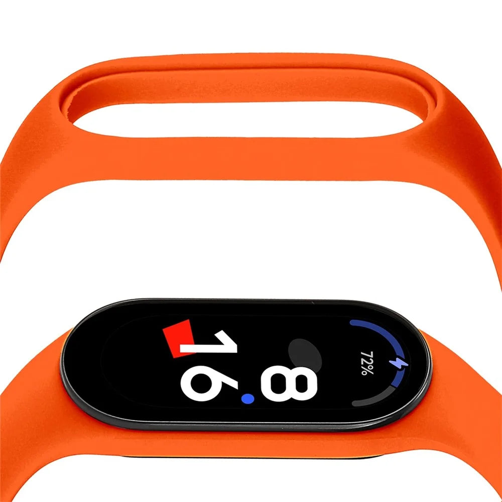 JUNSUNMAY For Xiaomi Mi Band 5 / 6 / 7 TPU Watch Band Quick Release Wrist Strap for Sports Watch Replacement Accessories - Orange - 4