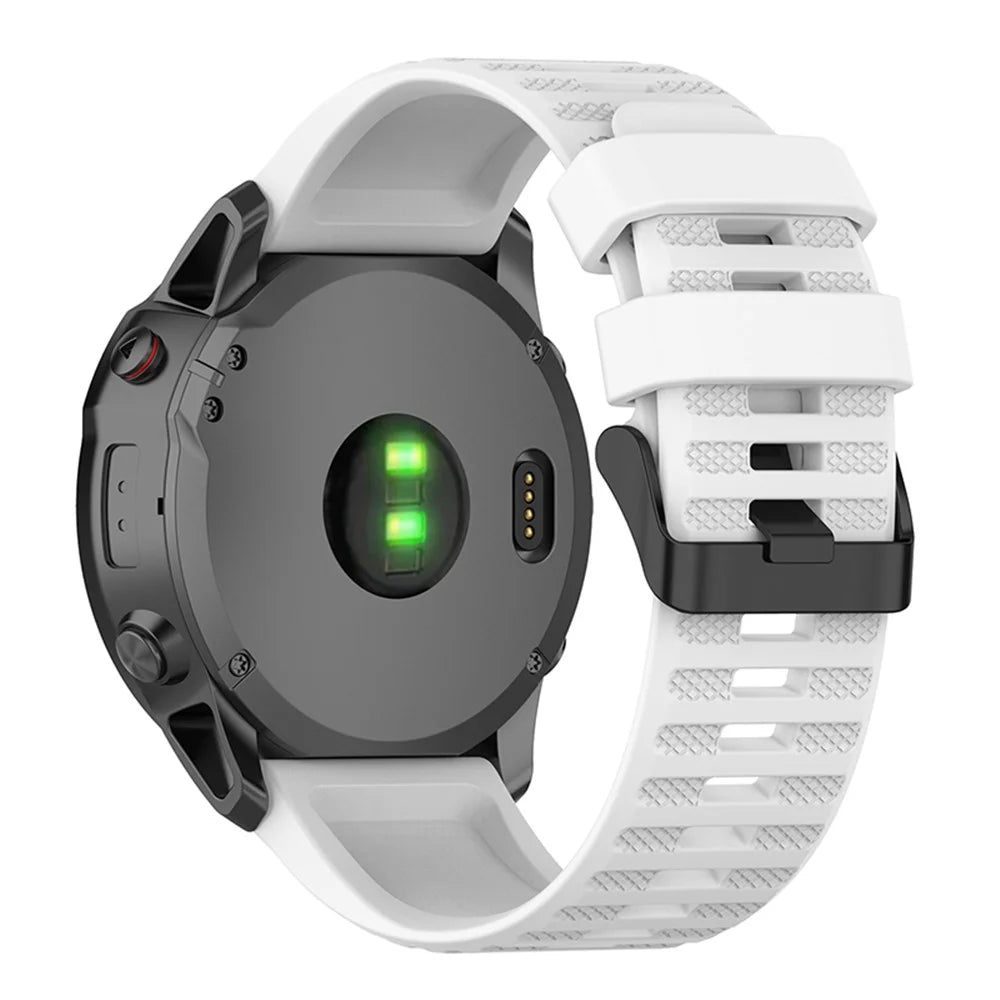 For Garmin Forerunner 955 / Forerunner 945 / Forerunner 935 / Descent G1 Silicone Replacement Band 22mm Sports Strap Wristband with Screwdrivers - White - 2