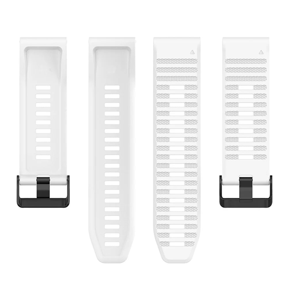 For Garmin Forerunner 955 / Forerunner 945 / Forerunner 935 / Descent G1 Silicone Replacement Band 22mm Sports Strap Wristband with Screwdrivers - White - 4