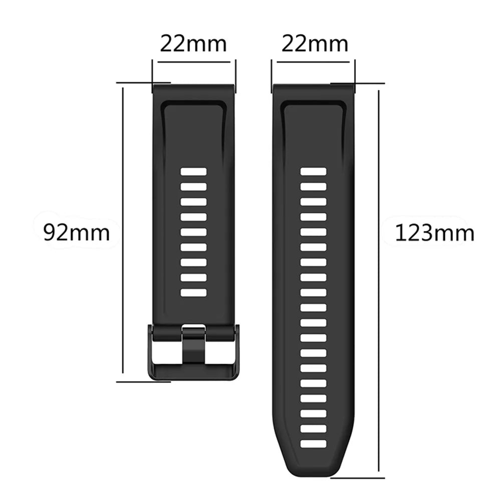 For Garmin Forerunner 955 / Forerunner 945 / Forerunner 935 / Descent G1 Silicone Replacement Band 22mm Sports Strap Wristband with Screwdrivers - White - 7