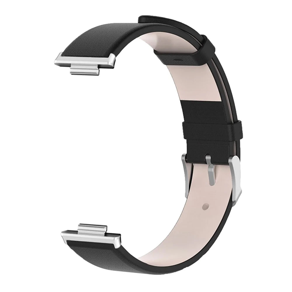 For Huawei Watch Fit 2 Leather Watch Strap Quick Release Wrist Band Sports Watch Watchband Replacement - Black - 4