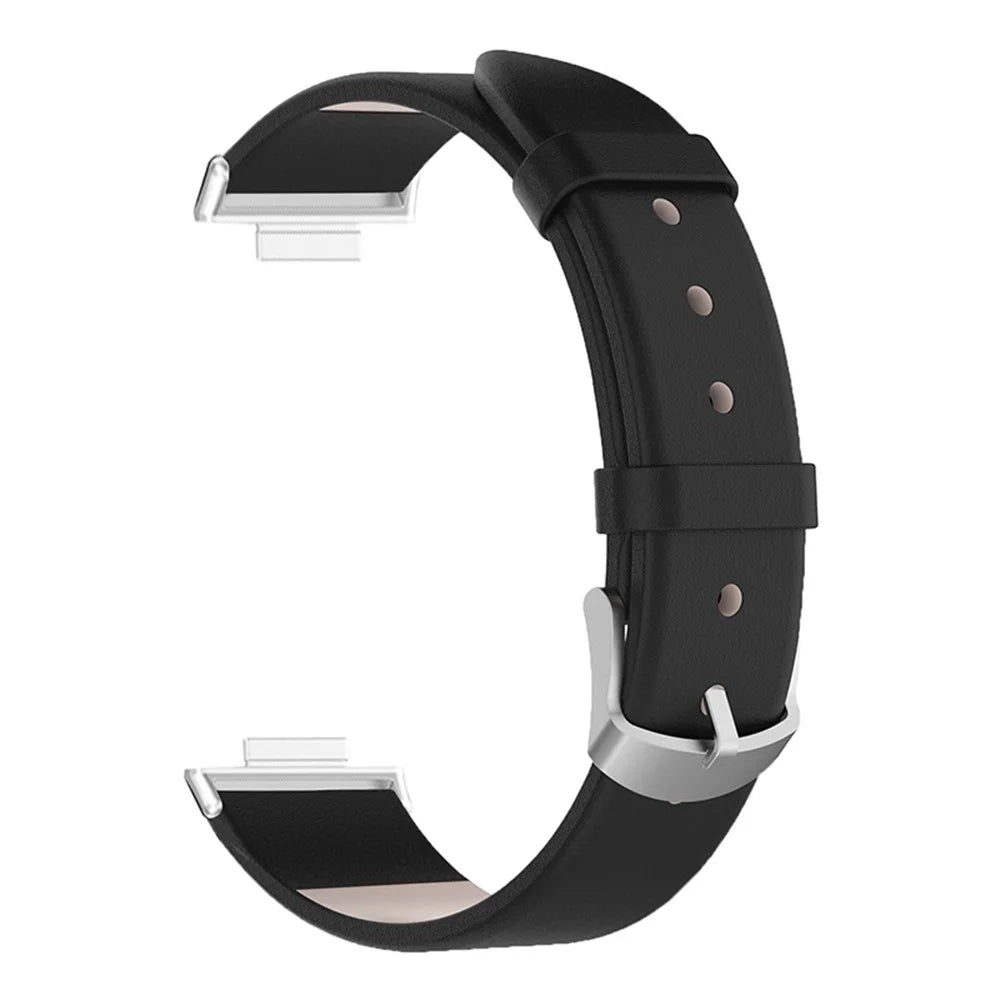 For Huawei Watch Fit 2 Leather Watch Strap Quick Release Wrist Band Sports Watch Watchband Replacement - Black - 5