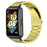 For Huawei Band 7 Stainless Steel Smart Watch Band Three Beads Replacement Strap with Folding Buckle - Gold - 1