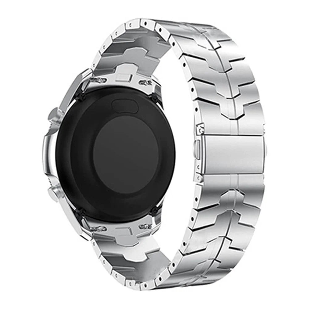 For Samsung Galaxy Watch6 40mm 44mm / Watch6 Classic 43mm 47mm / Watch 5 40mm 44mm / 5 Pro 45mm / Watch4 40mm 44mm Stainless Steel Wrist Strap Smart Watch Band - Silver - 1