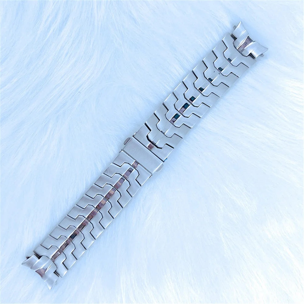 For Samsung Galaxy Watch6 40mm 44mm / Watch6 Classic 43mm 47mm / Watch 5 40mm 44mm / 5 Pro 45mm / Watch4 40mm 44mm Stainless Steel Wrist Strap Smart Watch Band - Silver - 4