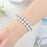 For Fitbit Versa 3 / Sense Two Rows Rhinestone Pearl Bracelet Wrist Strap Replacement Smart Watch Band - White - 5