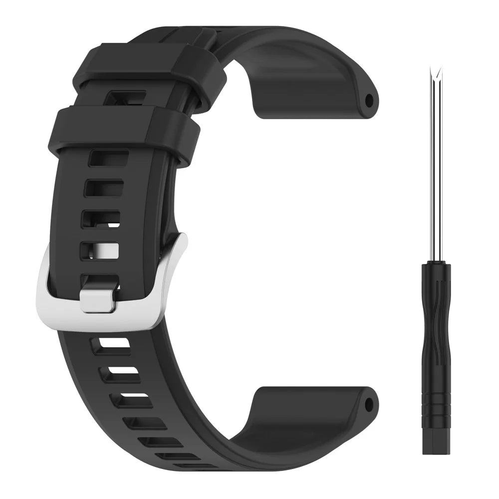 For Garmin Fenix 7 / Instinct 2 / Fenix 5 / Forerunner 935 / 945 Watch Strap Silicone Wrist Band Sports Watch 22mm Watchband with Buckle - Black - 5