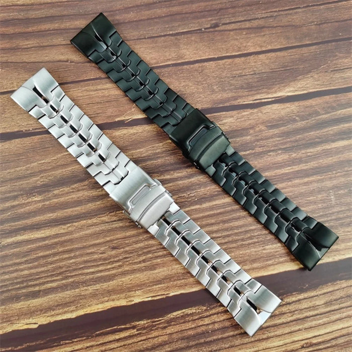 For Garmin Tactix 7 Pro / Fenix 7X / 6X Pro 26mm Smart Watch Band Metal Replacement Wrist Strap with Buckle - Silver - 4