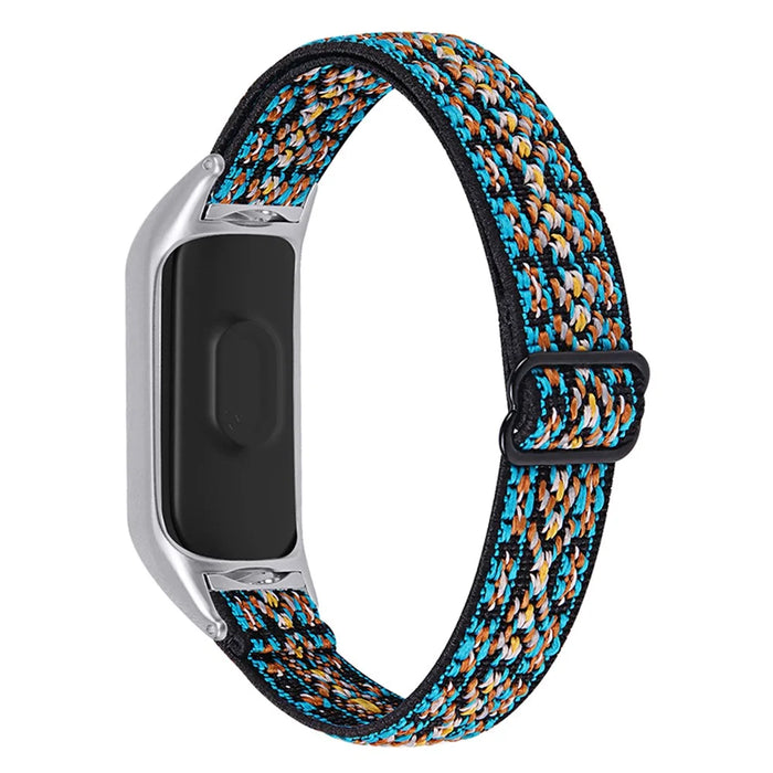 For Xiaomi Mi Band 7 Replacement Watch Strap Nylon Braided Elastic Adjustable Loop Wrist Band - Style 4 - 1