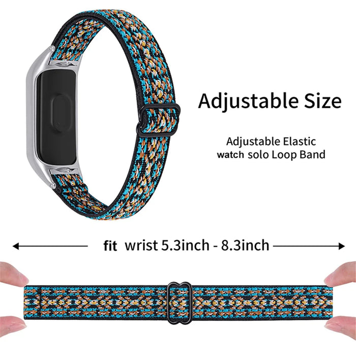 For Xiaomi Mi Band 7 Replacement Watch Strap Nylon Braided Elastic Adjustable Loop Wrist Band - Style 4 - 2