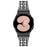 For Samsung Galaxy Watch4 Active 40mm/44mm / Watch4 Classic 42mm/46mm Metal Watch Strap 5 Beads 3 Rows Rhinestones Decor Watch Wrist Band Replacement - Black / White - 2