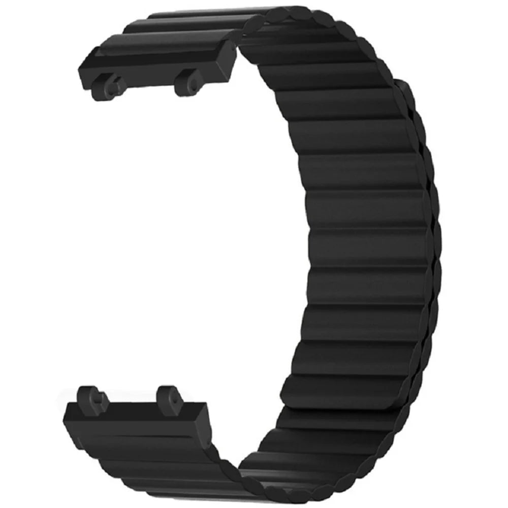 Magnetic Sweat-proof Watch Band for Huami Amazfit T-Rex 2 Adjustable Silicone Wrist Strap Dual-Color Design - Black - 2