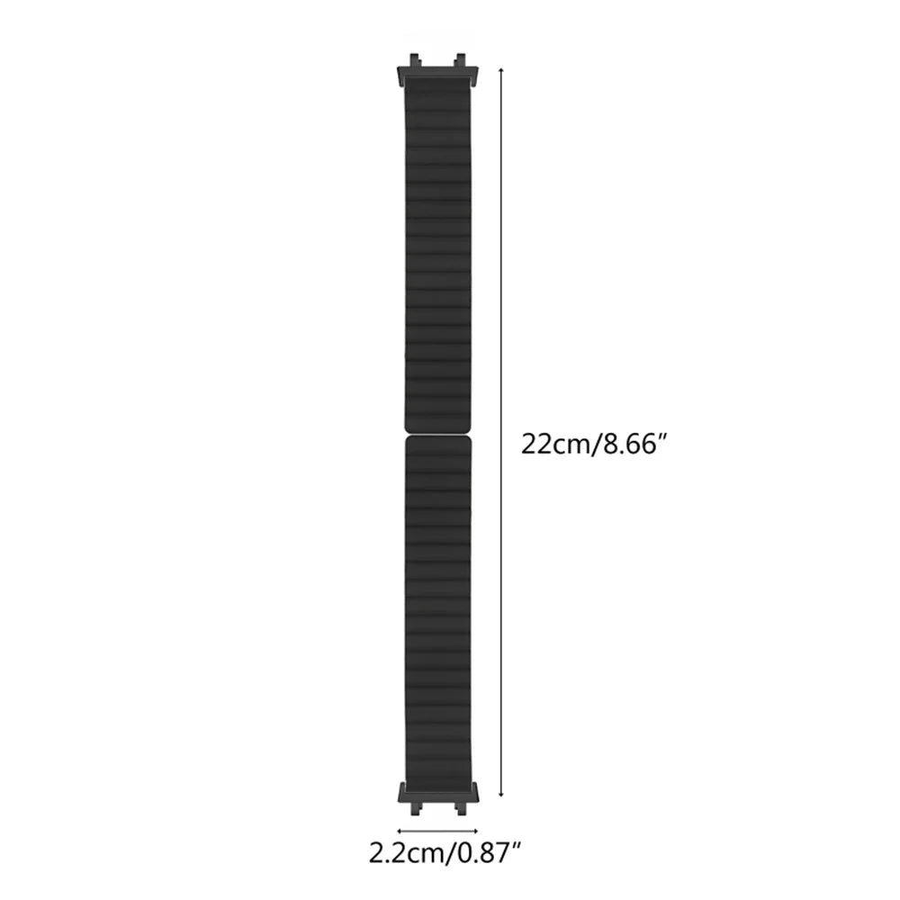 Magnetic Sweat-proof Watch Band for Huami Amazfit T-Rex 2 Adjustable Silicone Wrist Strap Dual-Color Design - Black - 5