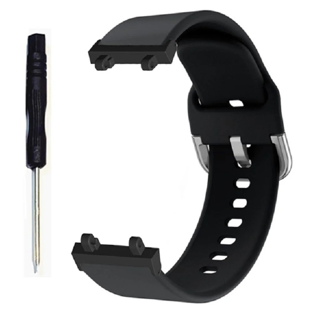 For Huami Amazfit T-Rex 2 Silicone Watch Strap Adjustable Wrist Band with Square Pin Buckle - Black - 2
