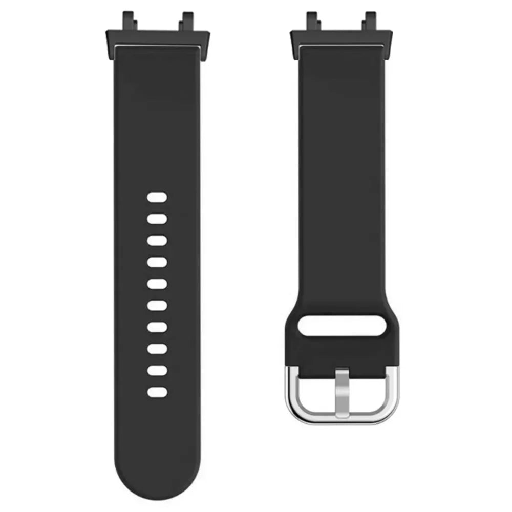 For Huami Amazfit T-Rex 2 Silicone Watch Strap Adjustable Wrist Band with Square Pin Buckle - Black - 3