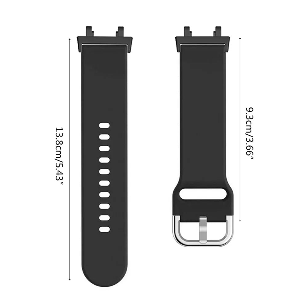 For Huami Amazfit T-Rex 2 Silicone Watch Strap Adjustable Wrist Band with Square Pin Buckle - Black - 5