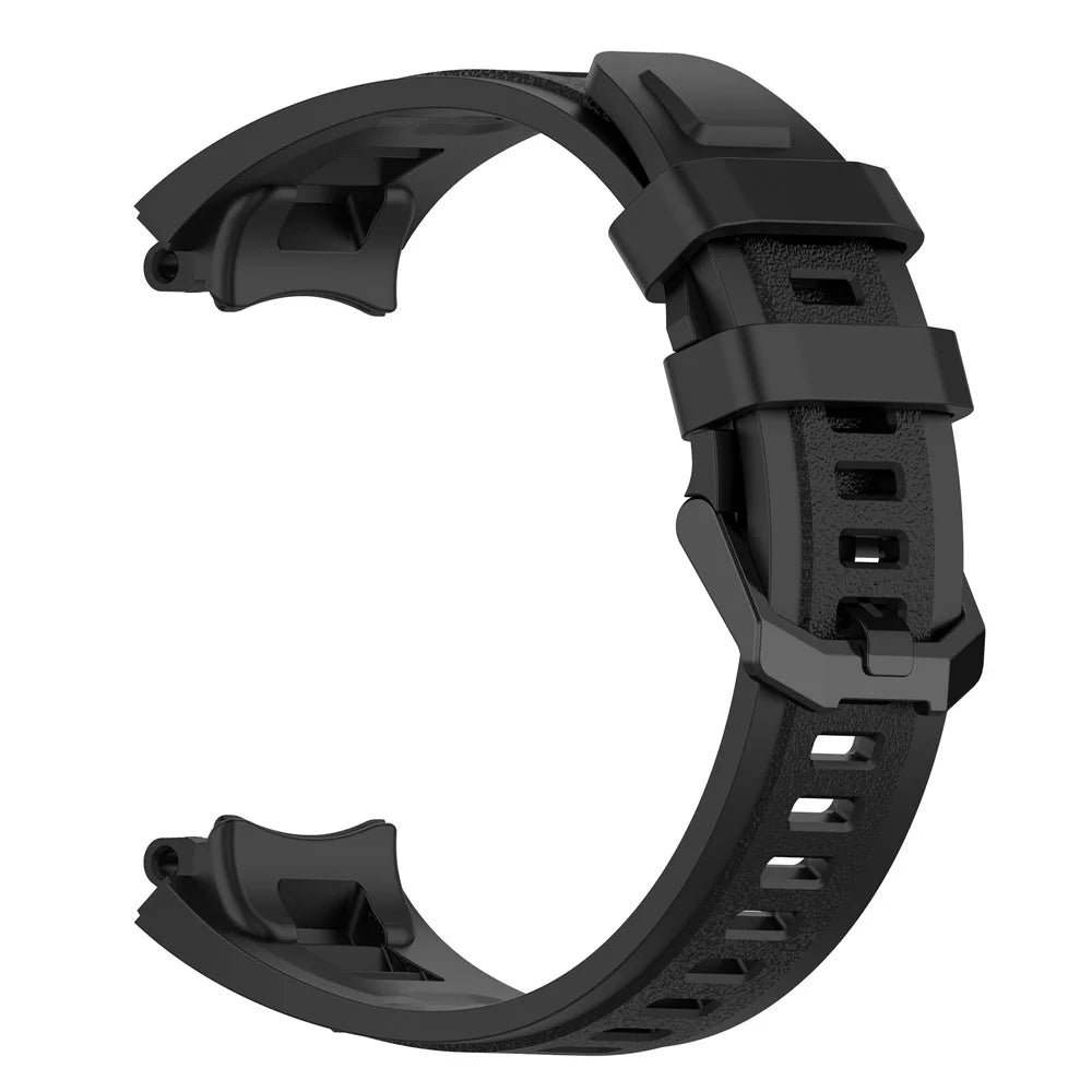 For Huami Amazfit T-Rex 2 Strap Replacement Universal 22mm Silicone Watch Band - Black - 4