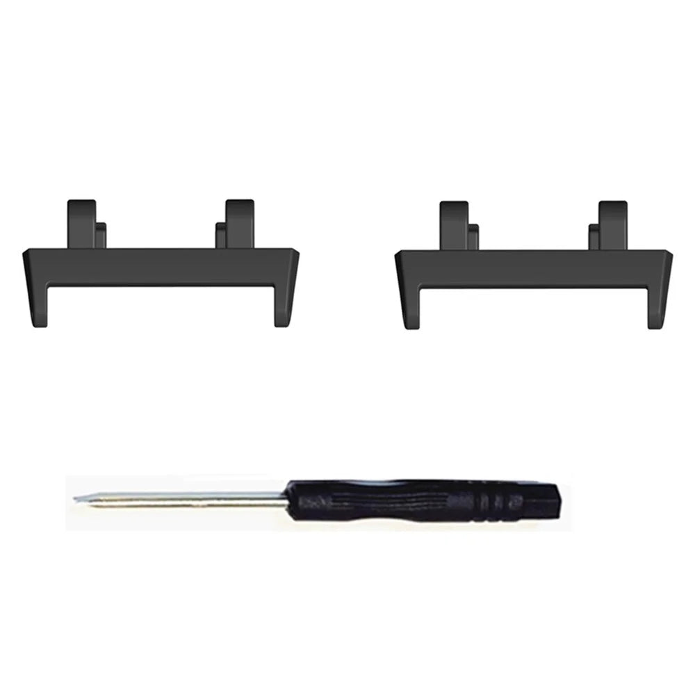 1 Pair For Huami Amazfit T-Rex 2 Stainless Steel Connector 22mm Watch Adapter Watchband Accessory - Black - 1