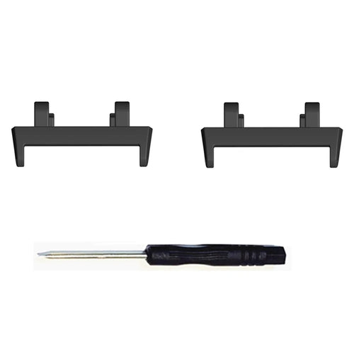 1 Pair For Huami Amazfit T-Rex 2 Stainless Steel Connector 22mm Watch Adapter Watchband Accessory - Black - 1