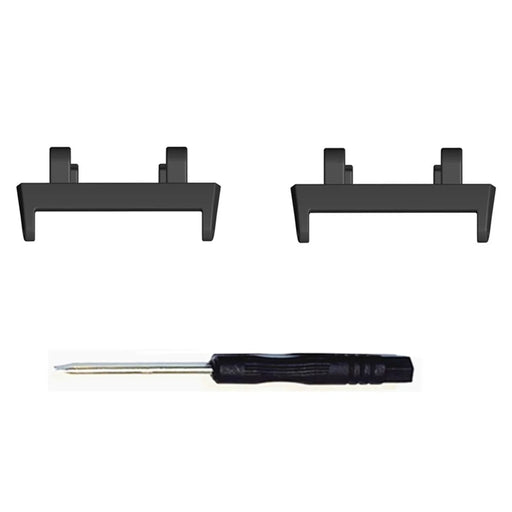 1 Pair For Huami Amazfit T-Rex 2 Stainless Steel Connector 22mm Watch Adapter Watchband Accessory - Black - 1