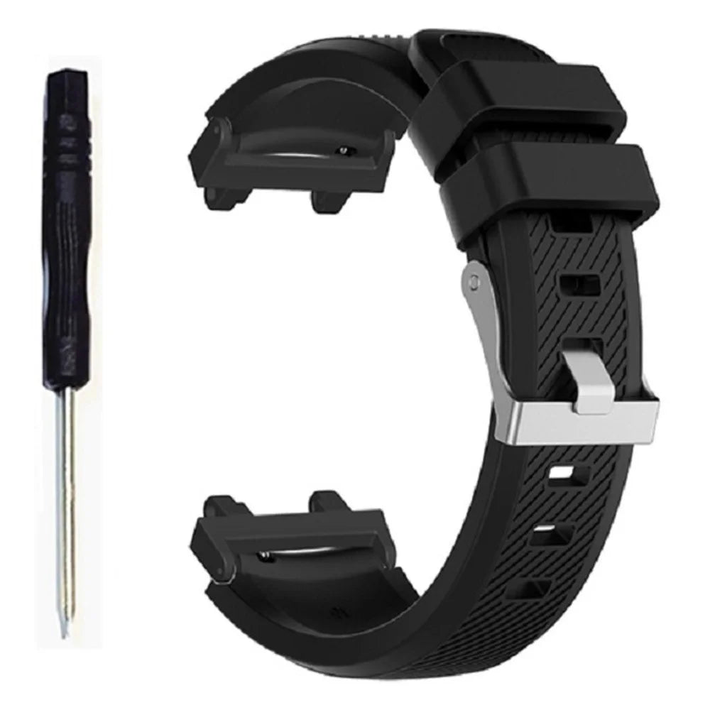 For Huami Amazfit T-Rex 2 Twill Texture Watch Band Replacement Watch Strap Universal 22mm Silicone Watchband - Black - 3