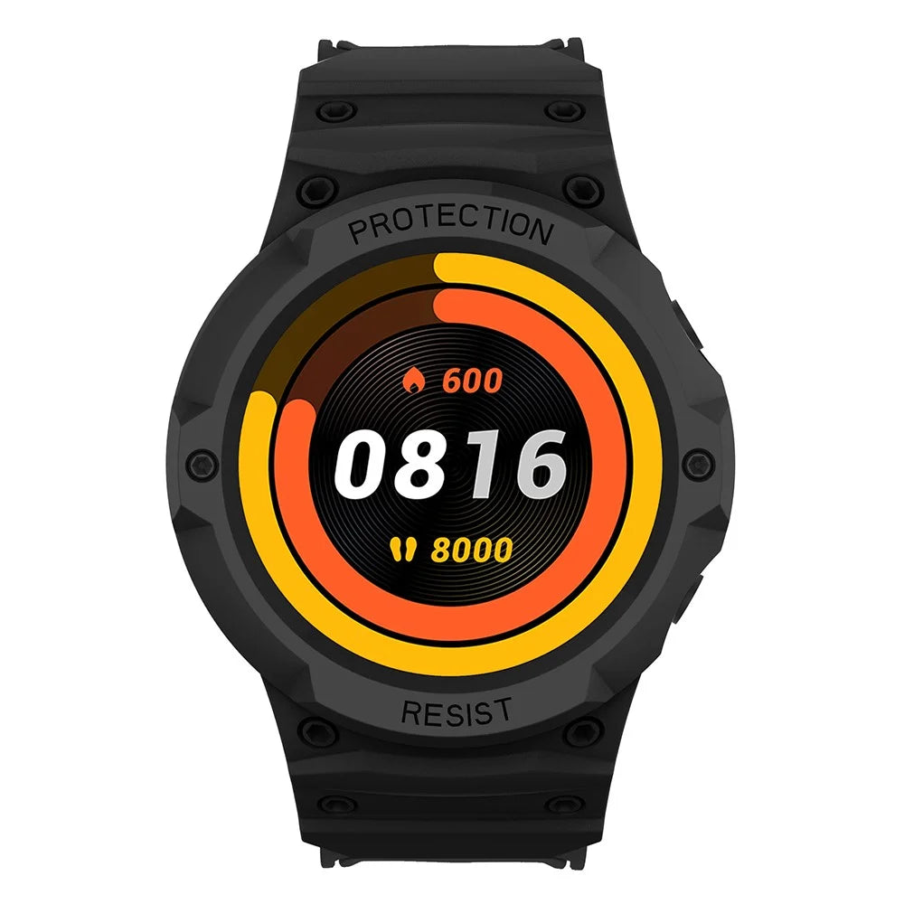For Xiaomi Mi Watch Color Sports Watch Band+Watch Case 2-in-1 TPU Watch Strap Replacement Watchband with Buckle - Black - 3
