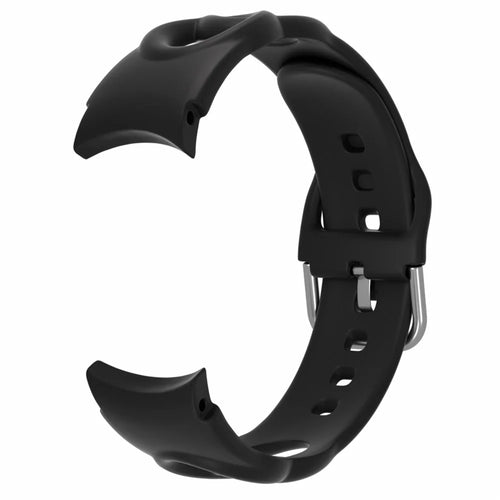 For Samsung Galaxy Watch6 40mm 44mm / Watch6 Classic 43mm 47mm / Watch 5 40mm 44mm / 5 Pro 45mm / Watch4 40mm 44mm Quick Release Watch Band Set Silicone Hollow Watch Strap 20mm Replacement Watchband - Black - 1
