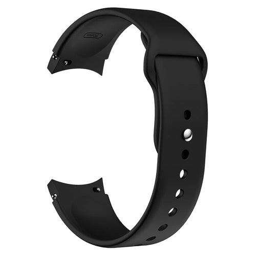 For Samsung Galaxy Watch6 40mm 44mm / Watch6 Classic 43mm 47mm / Watch 5 40mm 44mm / 5 Pro 45mm / Watch4 40mm 44mm Quick Release Watch Band Silicone Watch Strap 20mm Watchband - Black - 1