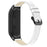 For Xiaomi Mi Band 7 Genuine Cowhide Leather Watch Strap Replacement Watchband with Black Watch Case - White - 2