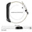 For Xiaomi Mi Band 7 Genuine Cowhide Leather Watch Strap Replacement Watchband with Black Watch Case - White - 5