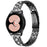 For Samsung Galaxy Watch3 41mm / Watch 42mm Double Buckle Design 5 Rows Rhinestone Stainless Steel Watch Band Wrist Strap 20mm - Black - 1