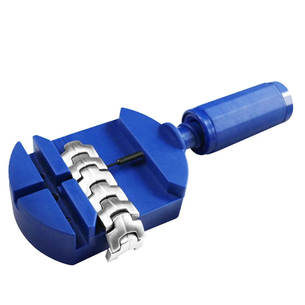 Stainless Steel Watch Band Splitter Manual Metal Watch Chain Pin Disassemble Watch Repair Tool - Blue - 2