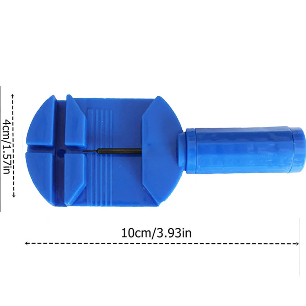 Stainless Steel Watch Band Splitter Manual Metal Watch Chain Pin Disassemble Watch Repair Tool - Blue - 5