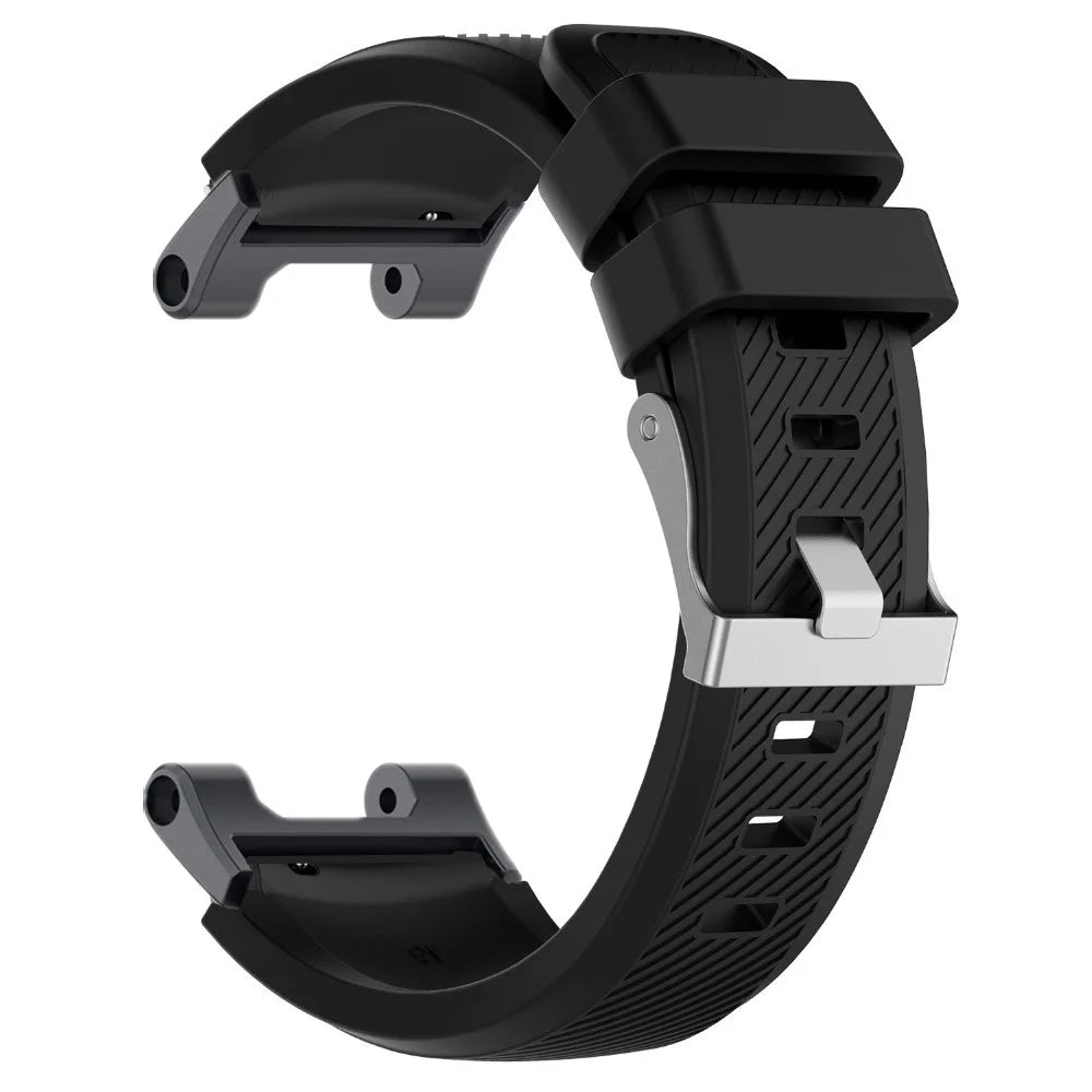 For Huami Amazfit T-Rex  /  T-Rex Pro  /  Ares Twill Texture Watch Band Silicone Watch Strap Universal 22mm Replacement Watchband - Black - 1