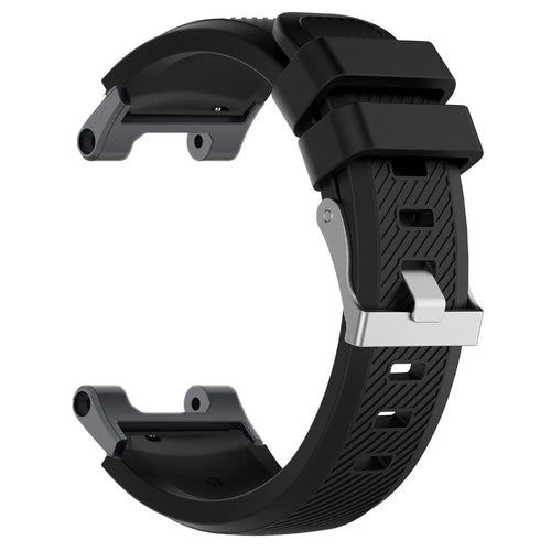 For Huami Amazfit T-Rex  /  T-Rex Pro  /  Ares Twill Texture Watch Band Silicone Watch Strap Universal 22mm Replacement Watchband - Black - 1