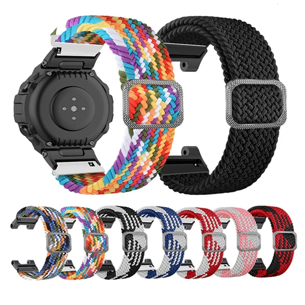 For Huami Amazfit T-Rex  /  T-Rex Pro  /  Ares Breathable Watch Strap Flexible Nylon Watch Band with Adjustable Buckle - Camo - 6