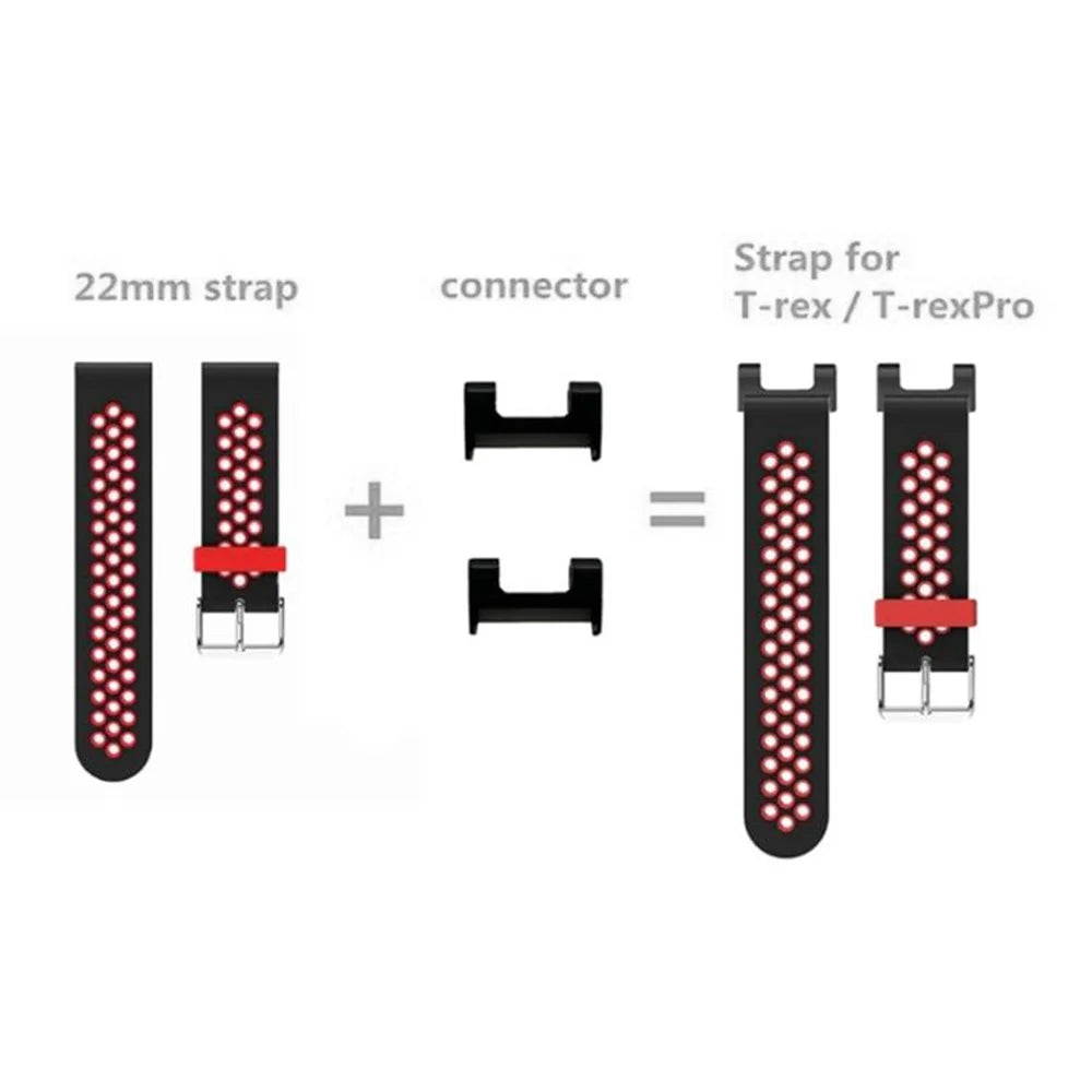 For Huami Amazfit T-Rex  /  T-Rex Pro  /  Ares 1Pair 22mm Stainless Steel Watch Strap Adapter Watch Band Connector Kit - 2