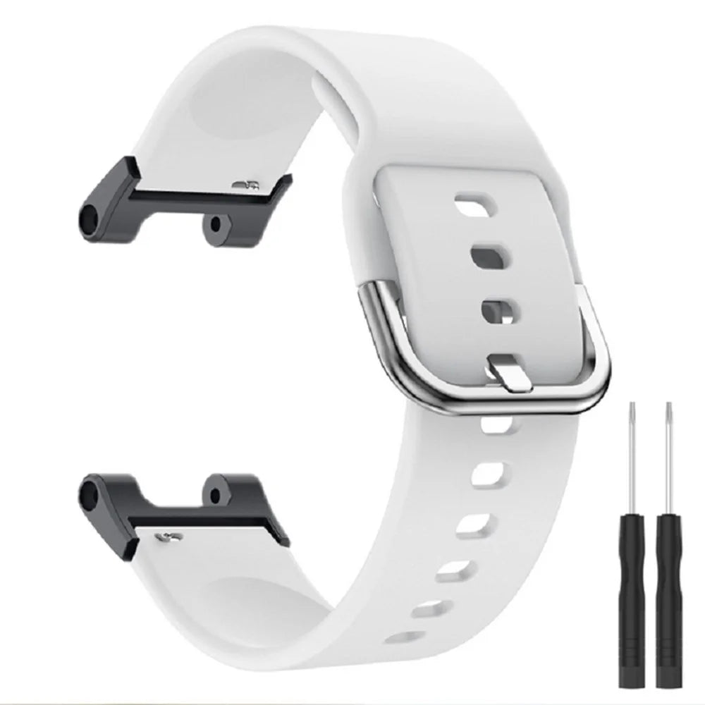 For Huami Amazfit T-Rex / T-Rex Pro / Ares Band Replacement 22mm Silicone Watch Strap Square Buckle - White - 2