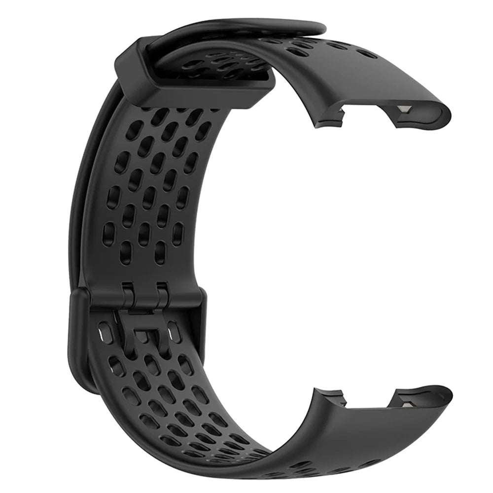 For Xiaomi Mi Band 7 Pro Soft Silicone Watch Strap Wear-resistant Breathable Replacement Band - Black - 4