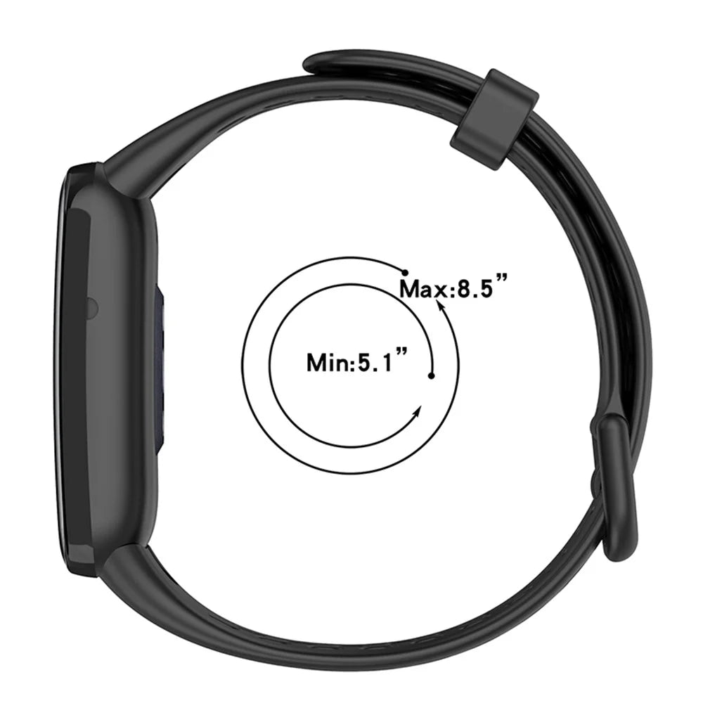 For Xiaomi Mi Band 7 Pro Soft Silicone Watch Strap Wear-resistant Breathable Replacement Band - Black - 6