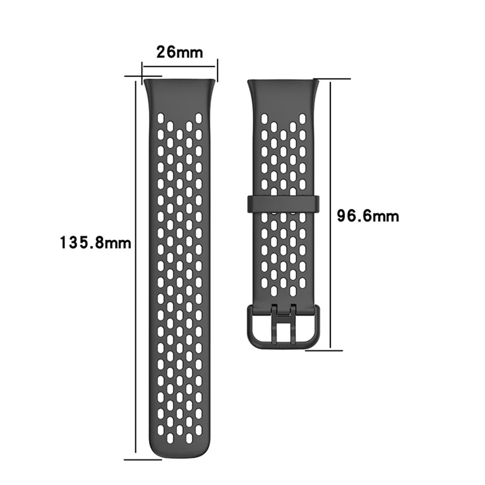 For Xiaomi Mi Band 7 Pro Soft Silicone Watch Strap Wear-resistant Breathable Replacement Band - Black - 7