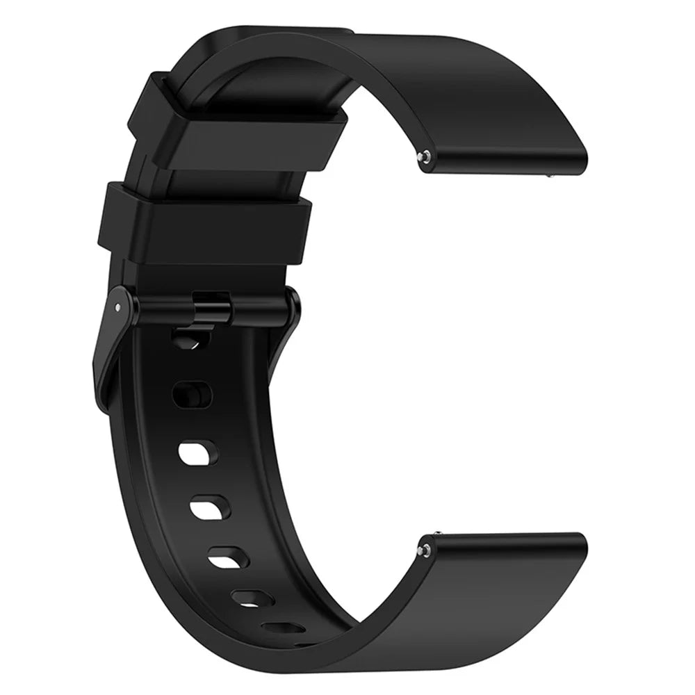 For Huami Amazfit Bip 3 / Bip S Smart Watch Replacement Strap Adjustable Silicone Wrist Band with Black Steel Buckle - Black - 2