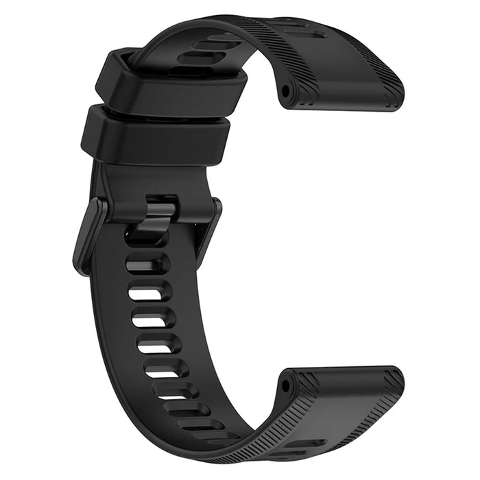 For Garmin Forerunner 955 Twill Design Soft TPU Adjustable Smart Watch Replacement Strap - Black - 4