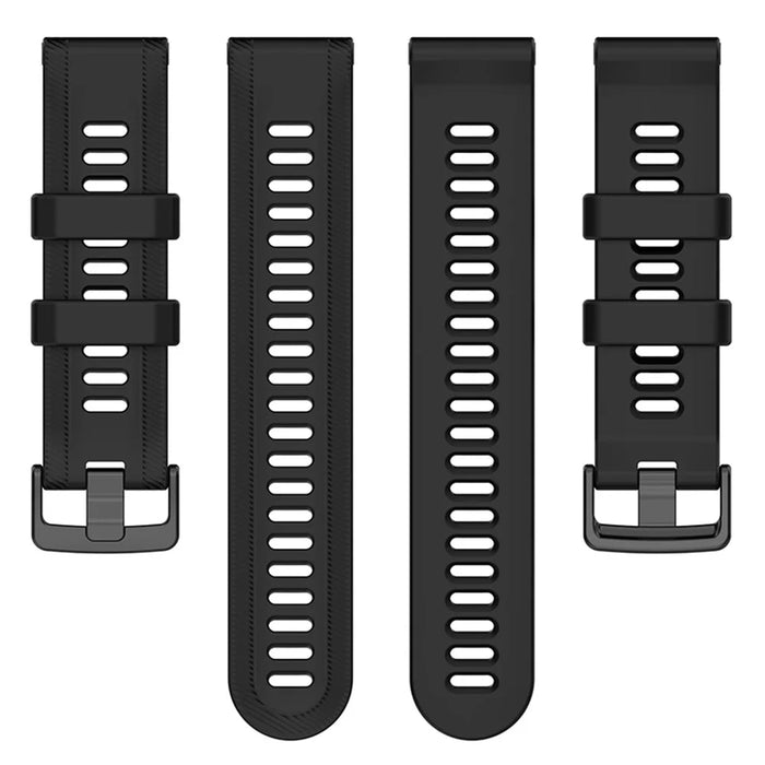 For Garmin Forerunner 955 Twill Design Soft TPU Adjustable Smart Watch Replacement Strap - Black - 5