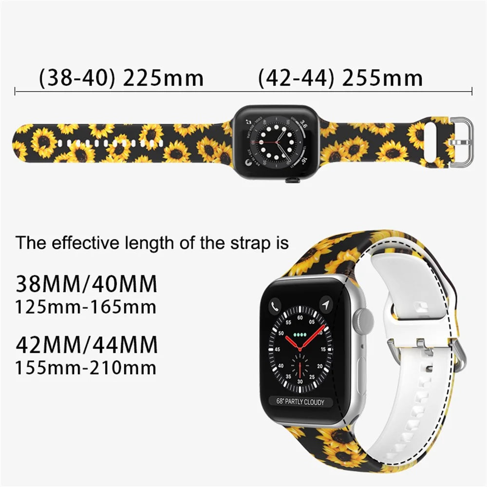 For Apple Watch Series 11 10 42mm / 9 8 7 41mm / SE3 SE2 SE 6 5 4 40mm / 3 2 1 38mm Silicone Watch Strap - Color Cloud - 7