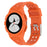 For Samsung Galaxy Watch4 44mm Smart Watch Soft TPU Replacement Strap Integrated with Watch Case - Orange - 1